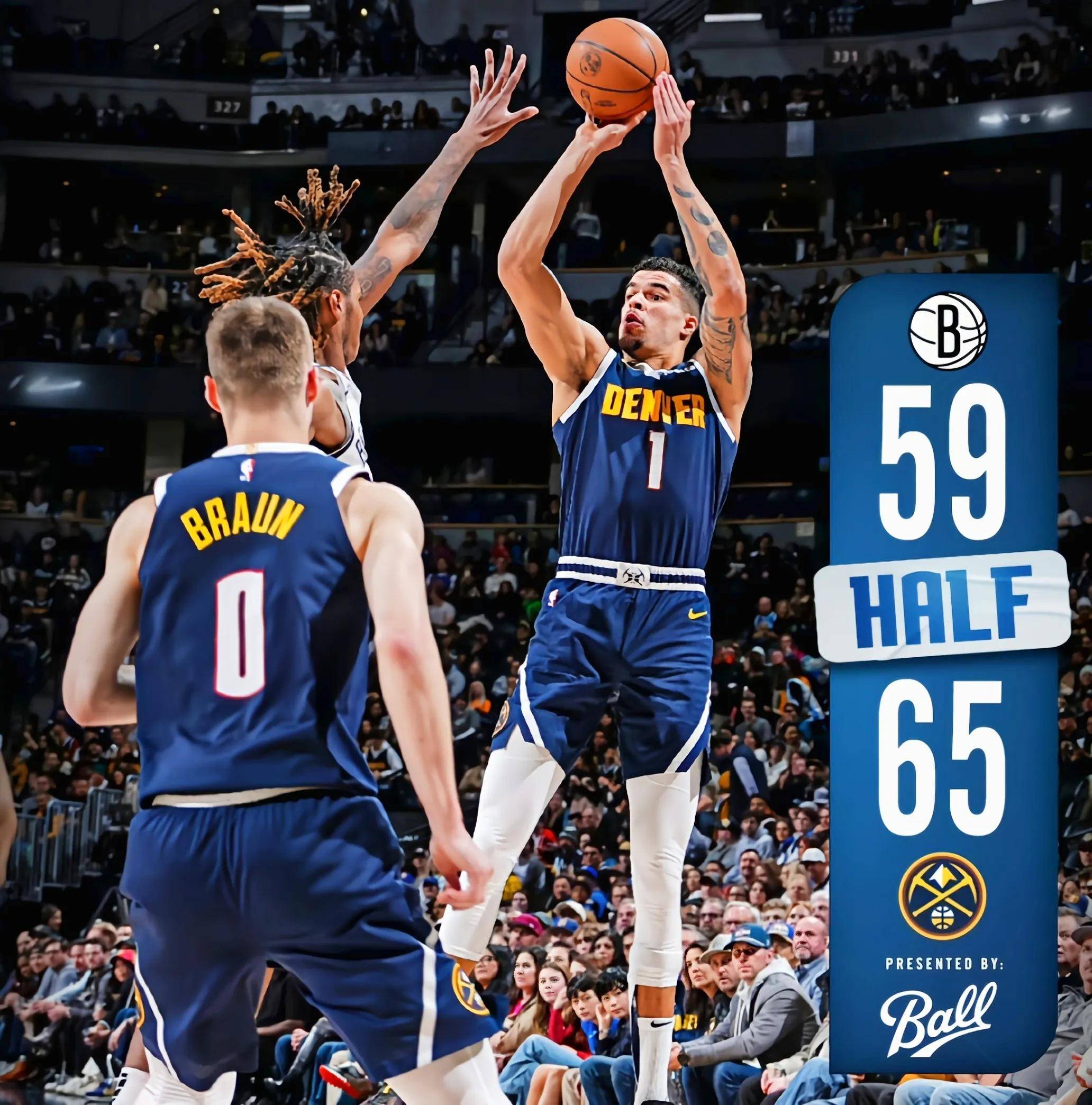 火箭碾压篮网，约基奇惊艳四座